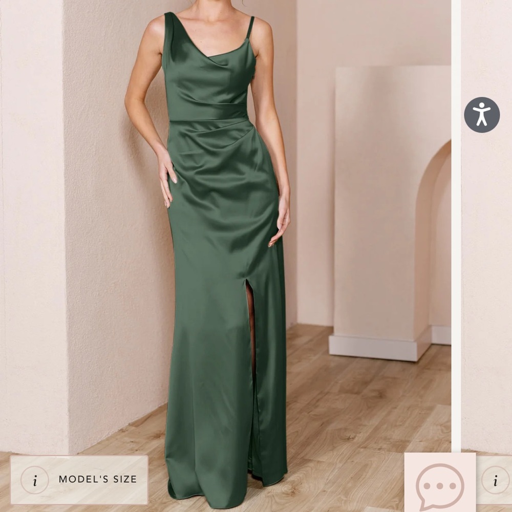 Revelry Maxine Satin deep olive